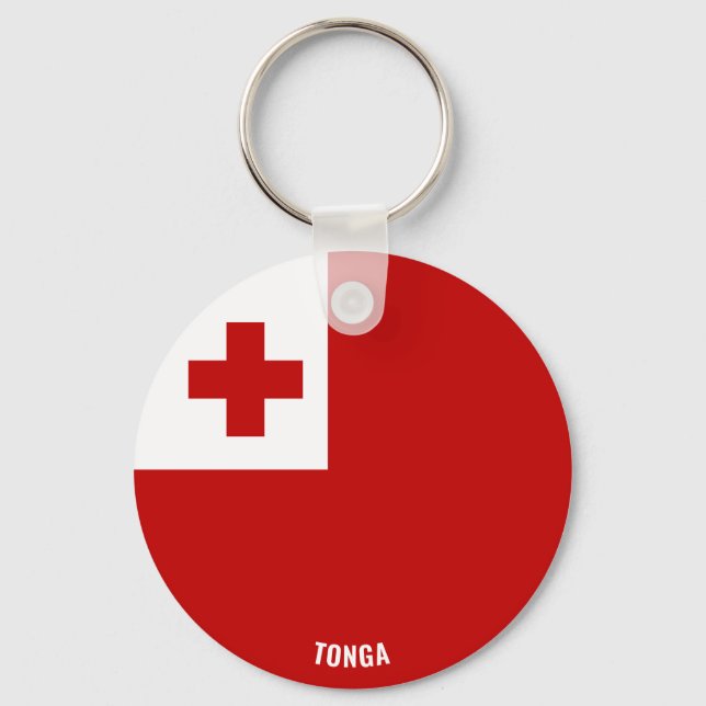 Llavero Bandera de Tonga encantadora patriótica (Anverso)
