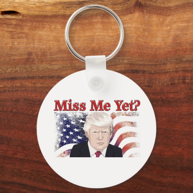 Llavero Bandera de Trump Miss Me (Reverso )