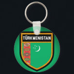 Llavero Bandera de Turkmenistán<br><div class="desc">Bandera de Turkmenistán</div>