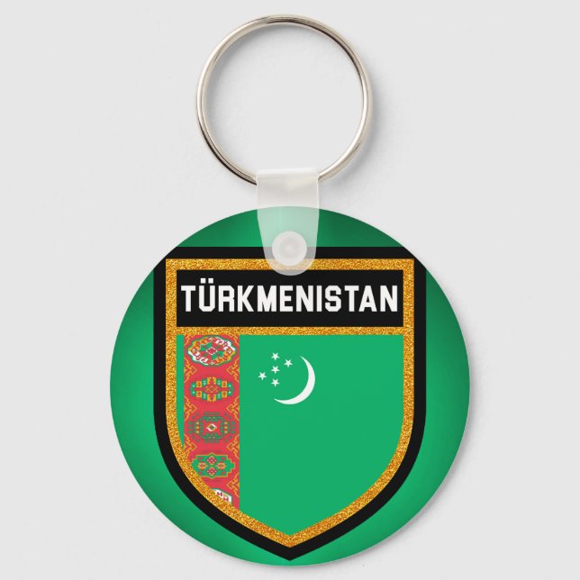 Llavero Bandera de Turkmenistán (Anverso)