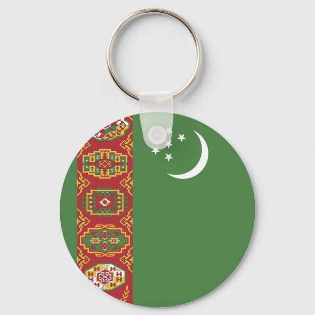 Llavero Bandera de Turkmenistán (Anverso)