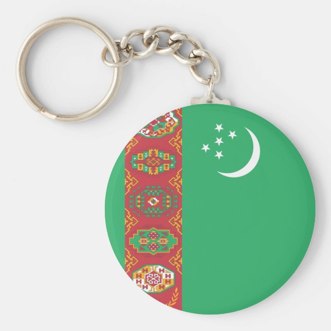 Llavero Bandera de Turkmenistán (Frente)
