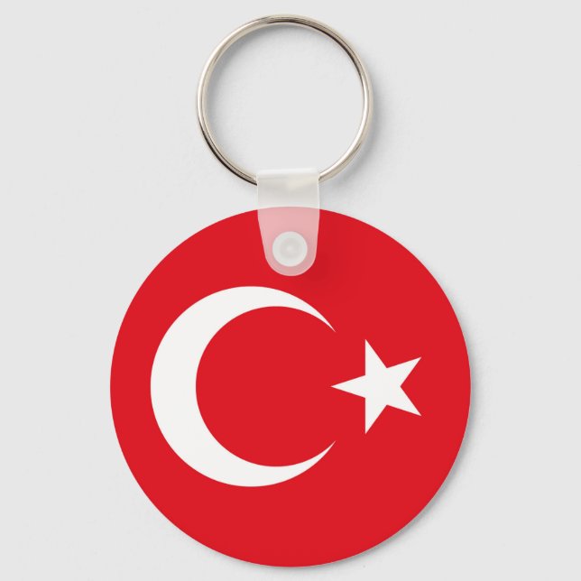 Llavero Bandera de Turquía (Anverso)