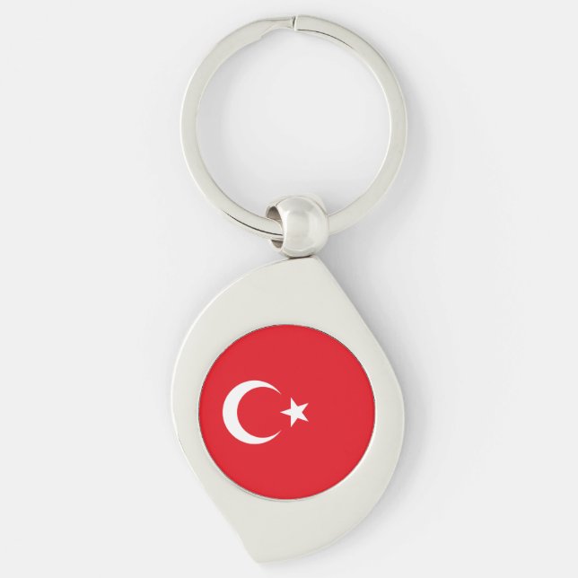 Llavero Bandera de Turquía (Anverso)