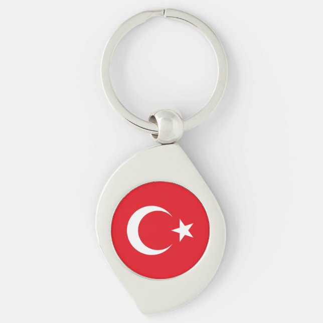 Llavero Bandera de Turquía (Anverso)