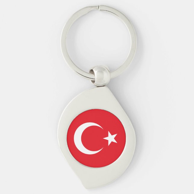 Llavero Bandera de Turquía (Anverso)