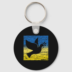 Llavero Bandera de Ucrania Amarillo Azul Paloma Paz Ucrani