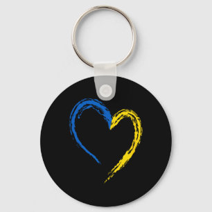 Llavero Bandera de Ucrania Corazón Vintage Amantes Ucrania