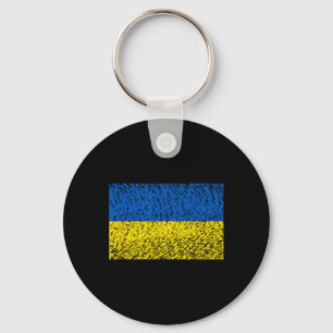 Llavero Bandera de Ucrania Distorsionada Azul Amarillo Sop
