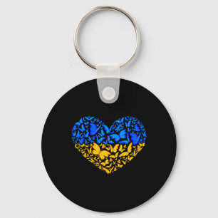 Llavero Bandera de Ucrania Paz Ucrania Bandera Mariposa Co