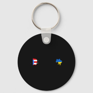 Llavero Bandera de Ucrania y Puerto Rico - Ucrania Puertor