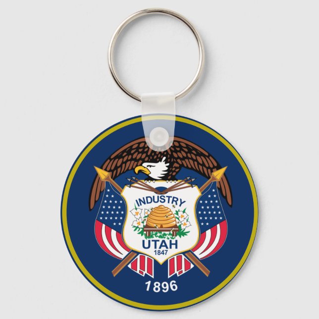 Llavero Bandera de Utah (Anverso)