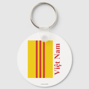 Llavero Bandera de Vietnam del sur con nombre en