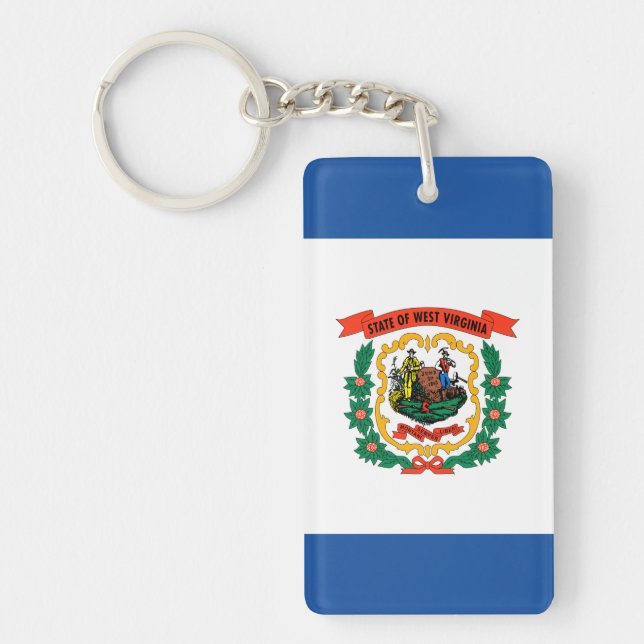 Llavero Bandera de Virginia Occidental (Frente)