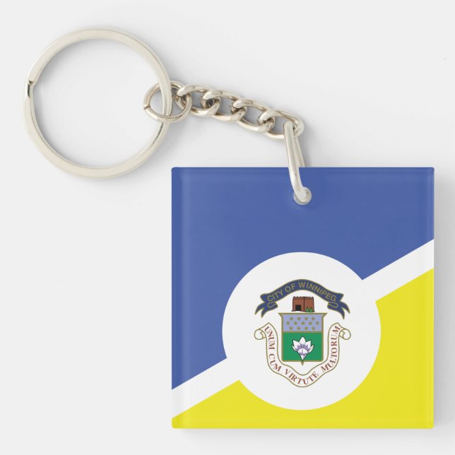 Llavero Bandera de Winnipeg, Manitoba Keychain (Frente)