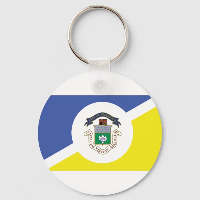 Llavero Bandera de Winnipeg, Manitoba Keychain (Anverso)
