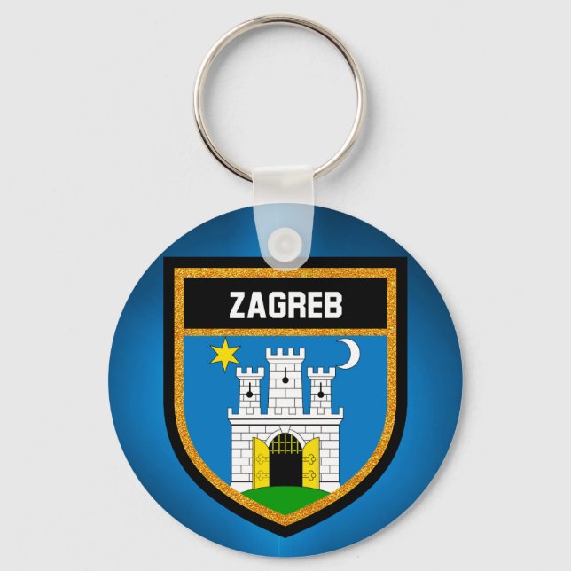 Llavero Bandera de Zagreb (Anverso)