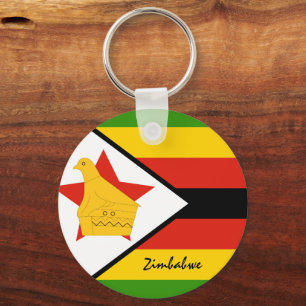 Llavero Bandera de Zimbabue y fiesta de Zimbabue, patriota