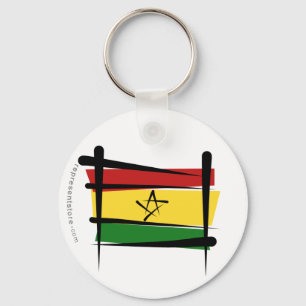 Llavero Bandera del cepillo de Ghana