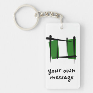 Llavero Bandera del cepillo de Nigeria