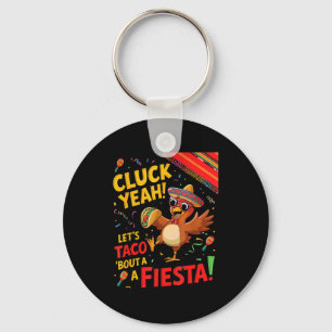 Llavero Bandera del cinco de mayo pollo clo clo sí, vámono