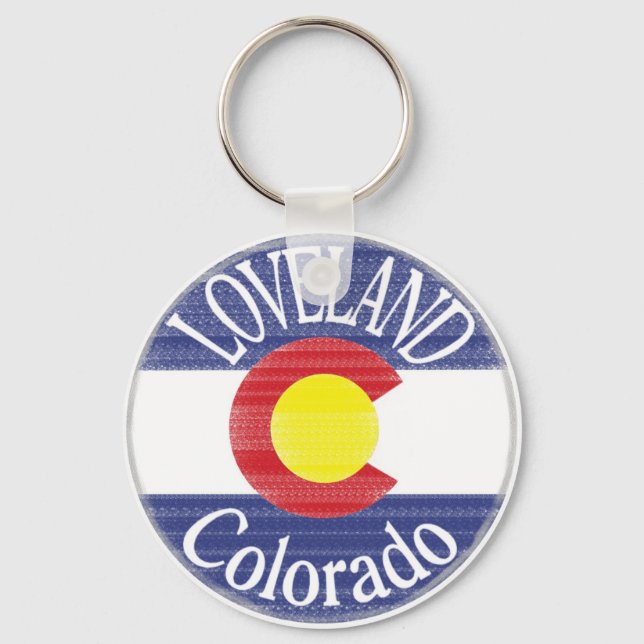 Llavero Bandera del círculo de Loveland Colorado (Anverso)