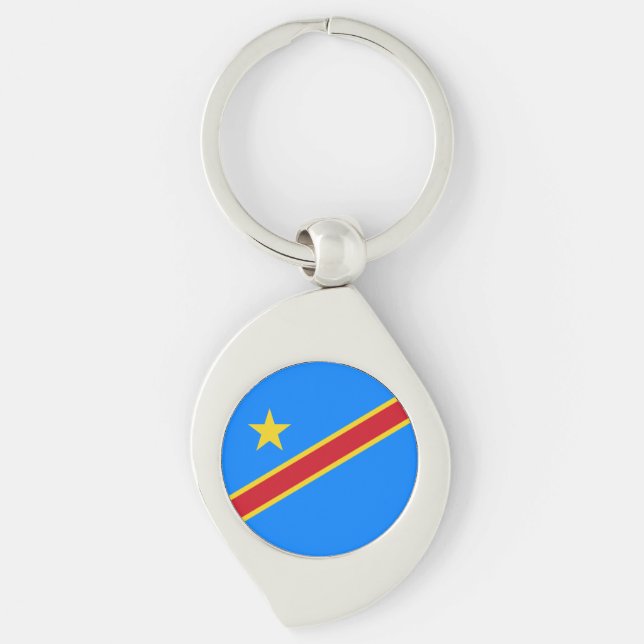 Llavero Bandera del Congo Kinshasa (Anverso)