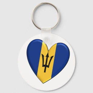 Llavero Bandera del corazón de Barbados
