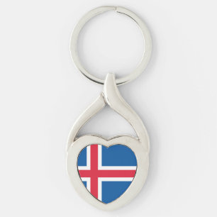 Llavero Bandera del Corazón de Islandia