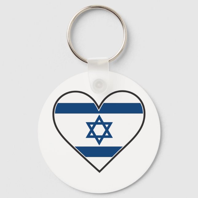 Llavero bandera del corazón de israel (Anverso)