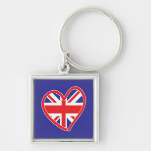 Llavero Bandera del Corazón de Union Jack