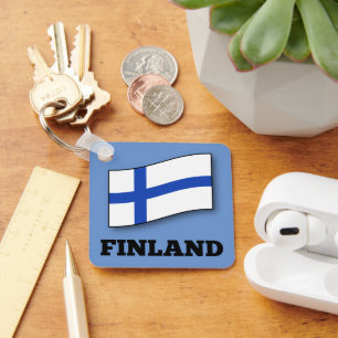 Llavero Bandera del diseño personalizado de Finlandia