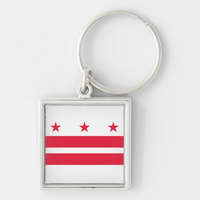 Llavero Bandera del Distrito de Columbia (Estados Unidos) (Frente)