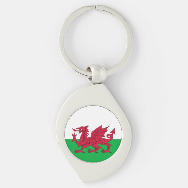Llavero Bandera del dragón galés Keychain (Anverso)