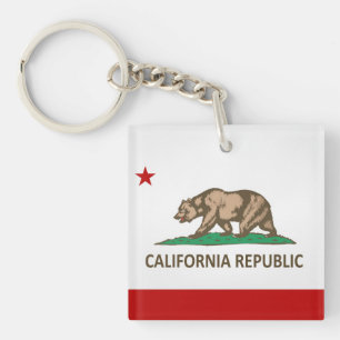 Llavero Bandera Del Estado De California De Guay