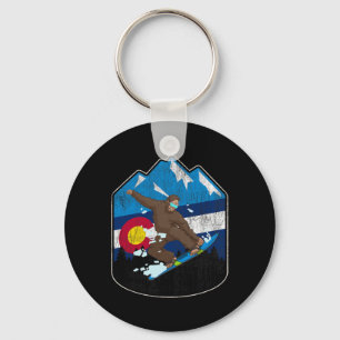 Llavero Bandera Del Estado De Colorado Snowboard Gift Bigf