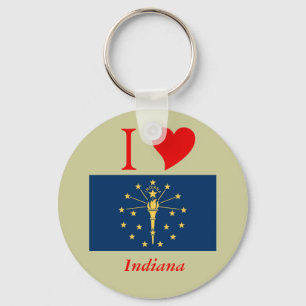 Llavero Bandera del Estado de Indiana