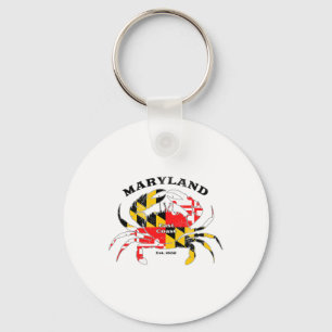 Llavero Bandera del estado de Maryland Cangrejo Orgullo An