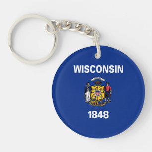 Llavero Bandera del estado de Wisconsin