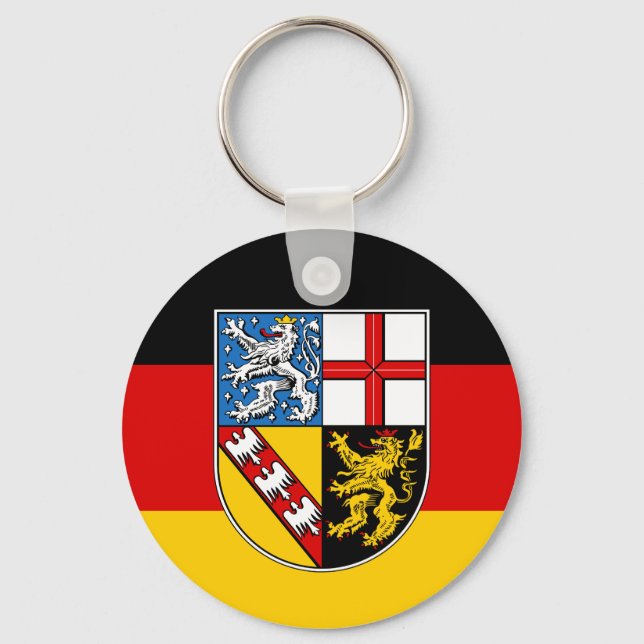Llavero Bandera del Keychain de Sarre (Anverso)