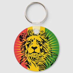 Llavero bandera del león del reggae del rasta