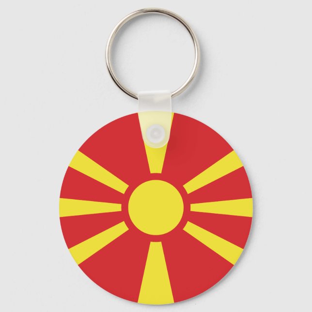 Llavero Bandera del Norte de Macedonia (Anverso)