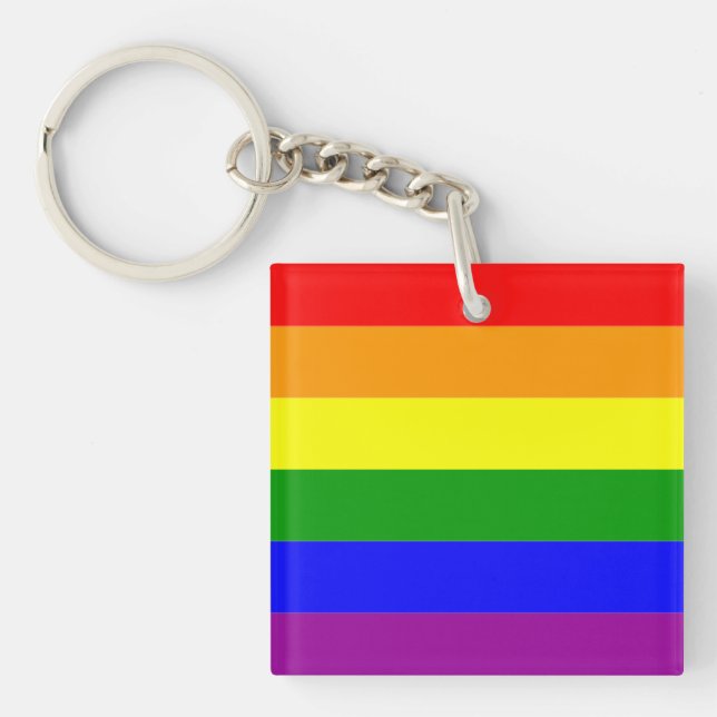 Llavero Bandera del Orgullo Arcoiris LGBTQIA+ (Frente)