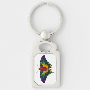 Llavero Bandera del Orgullo Arcoiris Mariposa Tradicional