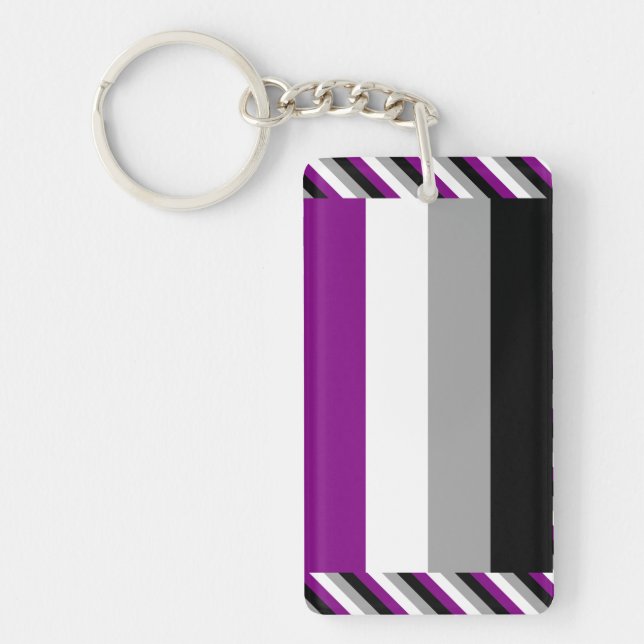 Llavero Bandera del Orgullo Asexual (Frente)