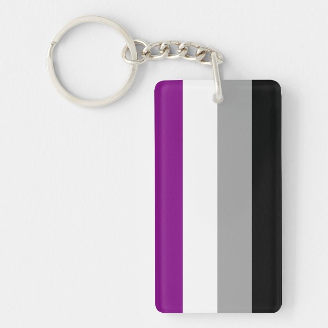 Llavero Bandera del Orgullo Asexual (Frente)