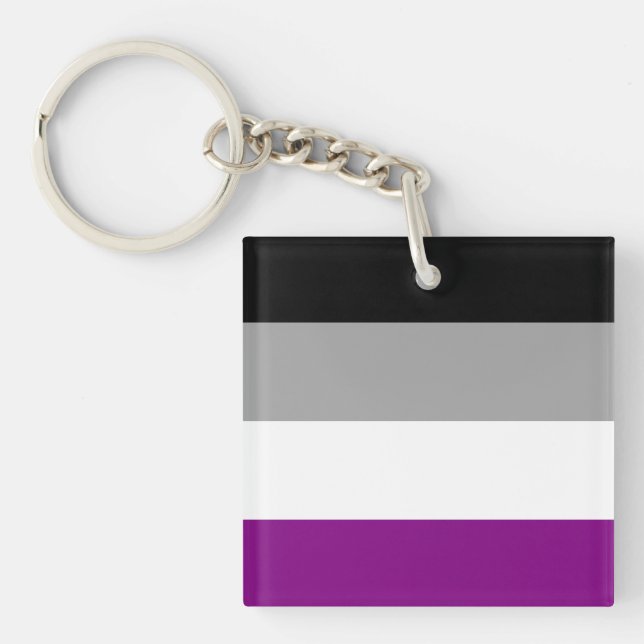 Llavero Bandera del orgullo asexual LGBTQ (Frente)