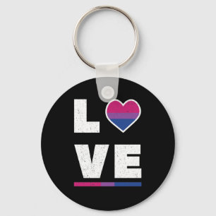 Llavero Bandera del Orgullo Bisexual LGBTQ angustiada Amor