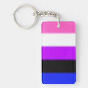 Llavero Bandera del Orgullo de Fallo de Género