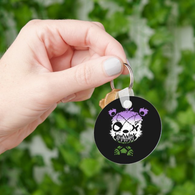 Llavero Bandera del Orgullo de Género de gótico (Mano)